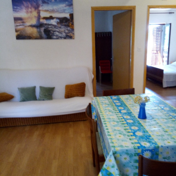 Das Wohnzimmer, Apartmani Sani, Ferienwohnungen Sani am Meer, Stara Novalja, Insel Pag, Kroatien Stara Novalja